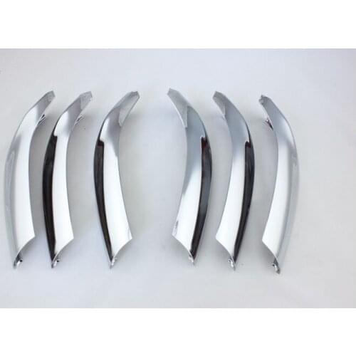 6pcs ABS Chrome Grill Grille Added Cover Trim For toyota Land Cruiser Prado FJ150 FJ 150 2010 2011 2012