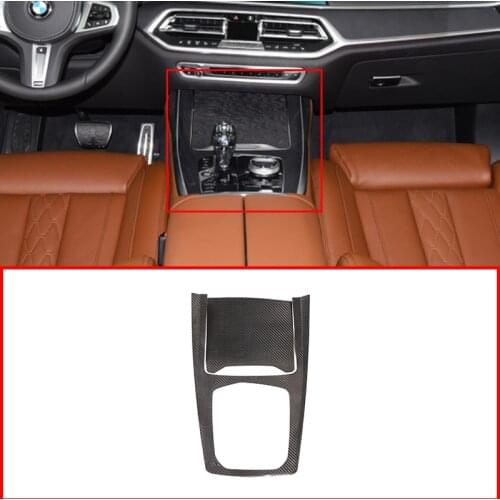 Real Carbon Fiber For BMW X5 G05 X7 G07 2019-2020 Gears Frame Cup Holder Gear Panel Covers Trim Interior Car Accessories