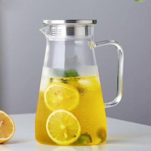 Transparent glass teapot High borosilicate glass kettle with 304 stainless steel cover