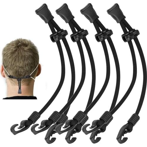 4pcs Adjustable Mask Lanyard Face Mask Extender Ear Savers Mask Strap Holder DIY Making Supplies Mask Sewing Elastic Band Cord
