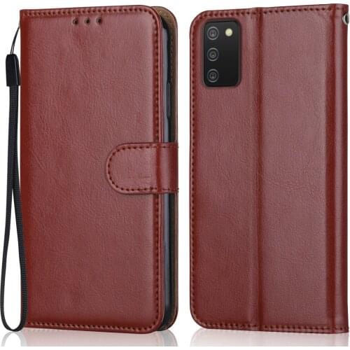 Folio Luxury Leather Case for On Samsung Galaxy M02s M025 M025F SM-M025F 6.5'' Wallet Stand Flip Case Phone Bag with Strap