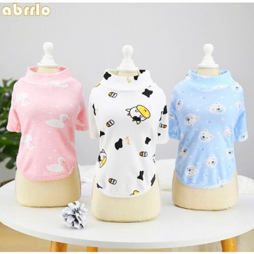 Pet Cat Dog Shirt Puppy T-shirt Autumn Winter Small Dog Clothes Soft Cute Dog Pajamas Kitten kitchen Yorkies Chihuahua Costume