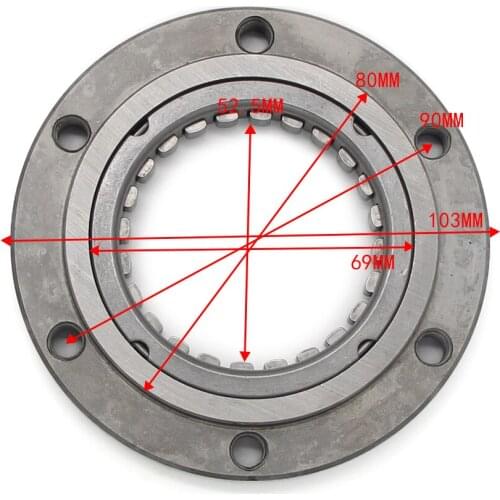 Motorcycle Starter Motor One Way Clutch For Yamaha YXR700F YXR700 YXM700 YXR45F YFM400A YFM400 YFM450 YFM400F YFM350 1UY-15590-0