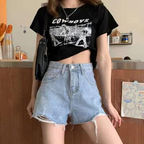 High Waist Wide Leg Denim Shorts Women New Jean Shorts Women Summer Casual Soft Loose Short Shorts Ripped Jeans