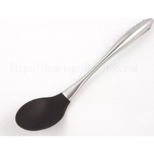 Silicone Spoon Kitchen Cooking Utensil Ice Cream Coffee Tea Soup Spoon Creative Dinner Tableware Kitchen Accessorie