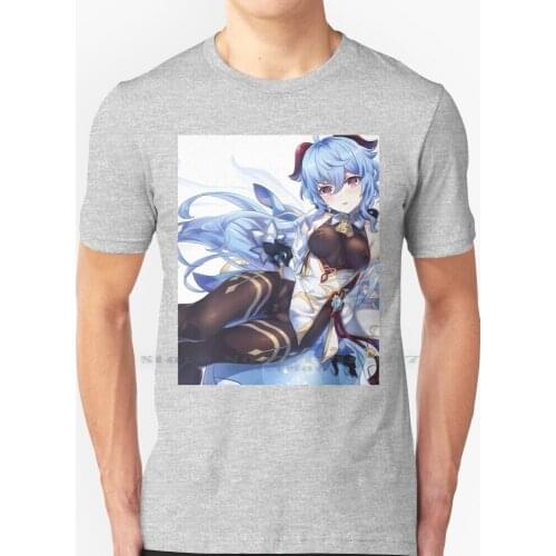 Ganyu Pretty T Shirt 100% Pure Cotton Anime Feet Manga Waifu Weeb Japanese Kawaii Japan Aesthetic Ecchi Nsfw Girls Hentai Ass