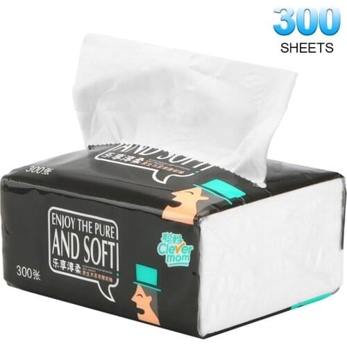 Dinner Table Napkins Disposable Tissue Household Pure Wood Pulp Paper Towel 3 Layers 300 Sheets Toilet Paper
