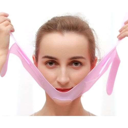 Face Lifting Up Belt Thin Strap Mask Reduce Double Chin V-Line Bandage Anti Wrinkle Silicone Sleep Beauty Facial Sliming Tool