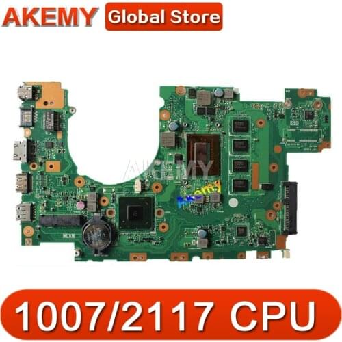 X402CA Laptop motherboard for ASUS X502CA X402C X502C Test original mainboard DDR3L 4G RAM 2 cores 1007/2117 CPU