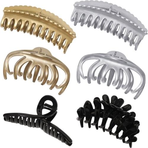 2021 Large New Simple versatile spray paint hairpin geometry Hairpins Hair Clip Crab For Women Girl Hair Accessorie Headwear