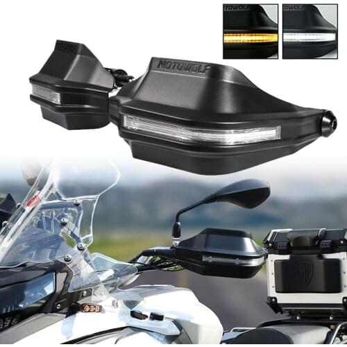 For Kawasaki NINJA400 Z400 Z250 Motorcycle Hand Guard Protector Shield Windproof Handlebar HandGuards Protection With LED