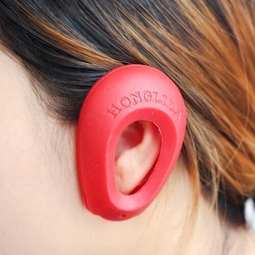 1pair/set Pro Salon Clear Silicone Ear Cover Ear Protection Hair Dye Shield Protect Color Styling Tool Accessories Color Random
