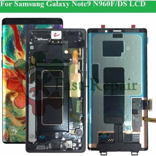 .For Samsung Galaxy Note 9 N960 LCD Display Touch Screen Digitizer Assembly 6.4" For Samsung N960F N960D N960DS lcd 100% Tested