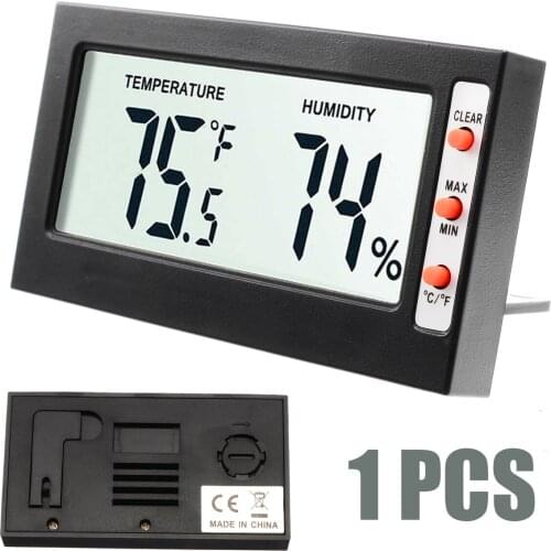 LCD Display Thermometer Hygrometer Home Car Temperature Humidity Meter Gauge Digital Thermometer Measuring Instruments