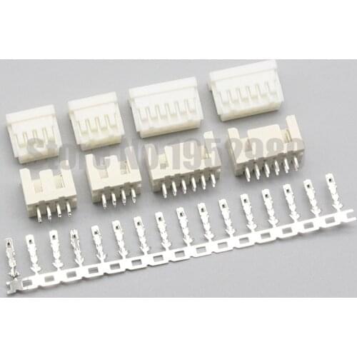 10 set XHD Connector 2.54mm Pitch Double Row 4P 6P 8P 10P 12P 16P 20P Replacement HRS DF1B Straight Pin Socket+Housing+Terminals
