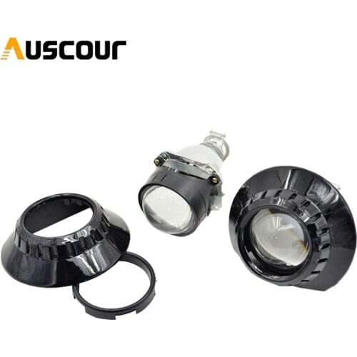 2Pcs 2.5inch bixenon HID car Projector lens with shrouds h1 xenon kit bulb headlight headlamp h4 h7 car assembly retrofit modify