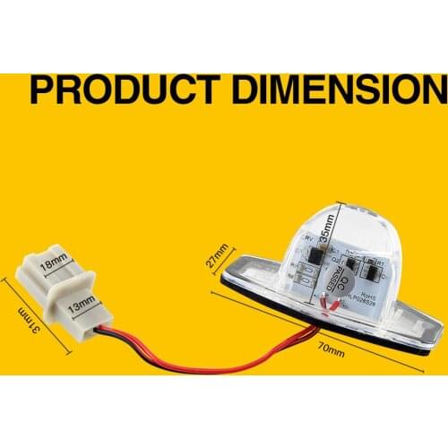 2 Pcs/Set 18 LED Lamp Number License Plate Light for Honda Jazz Odyssey Stream Insight CRV FRV HR-V Crosstour 5D DXY