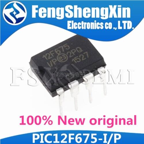 5pcs/lot PIC12F675-I/P PIC12F675 12F657I/P DIP-8 8-Pin, Flash-Based 8-Bit CMOS Microcontrollers
