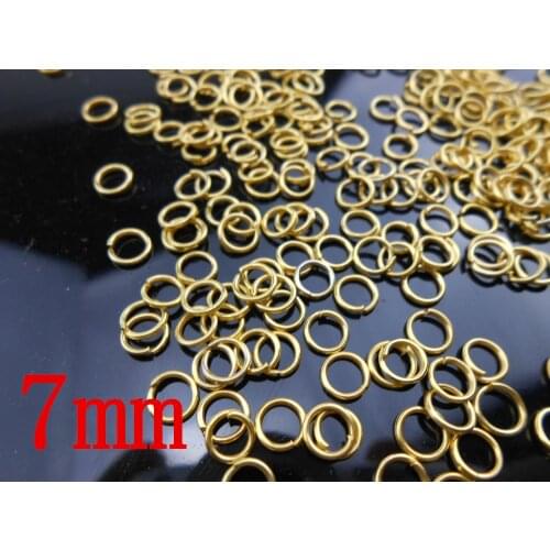 7MM 500pcs/Lot GOLD Open Jump Ring For DIY Jewelry Findings Wholesale Jump ring Necklace earring linker Necklace earring linker