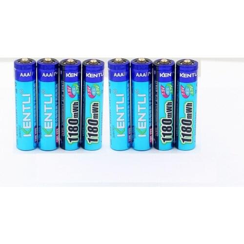 8pcs KENTLI AAA lithium Battery1.5V 1180mWh Lithium ion polymer AAA Rechargeble Battery Stable voltage AAA Battery
