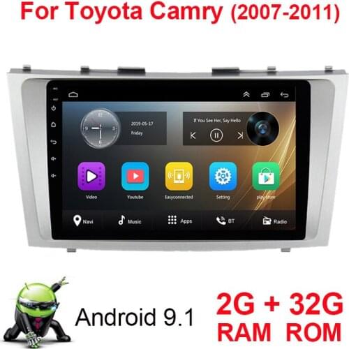9 inch 2 Din Car Radio GPS Navigation Stereo Player for Toyota Camry 2006 2007 2008 2009-2011 Android 9.1 Autoradio Multimedia