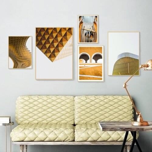 Abstract Gold Luxury Posters Nordic Canvas Art Painting Home Decor Wall Art Retro Print Living Room Vintage Minimalist Picture