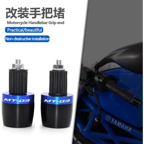 For YAMAHA MT-03 MT03 MT 03 Motorcycle Accessories 7/8"22mm Handlebar Grips Ends Counterweight Handle Bar Cap Cover Plug Slider