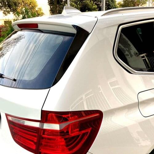 2PCS/lot Car Side Spoiler Stickers Trim Cover Accessoires Auto Styling For BMW X3 F25 2011 2012 2013 2014 2015-2017 gloss black