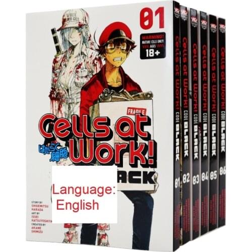 Booking, send out after 60 days) 7 Book Cells at Work! CODE BLACK Vol. 1-7 English Manga Book Teens Youth Adult Cartoon Anime