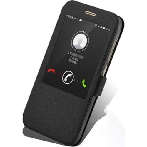 For Huawei G7plus back case cover View window PU Leather Case For Huawei G7 plus D199 RIO-AL00 RIO-TL00 Phone Cover shell case