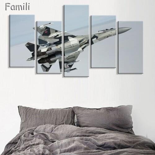 Cuadros Painting By Numbers 5Pieces/set Modern Fighter Canvas Painting Combat Wall Picture Art For Living Room Unframed