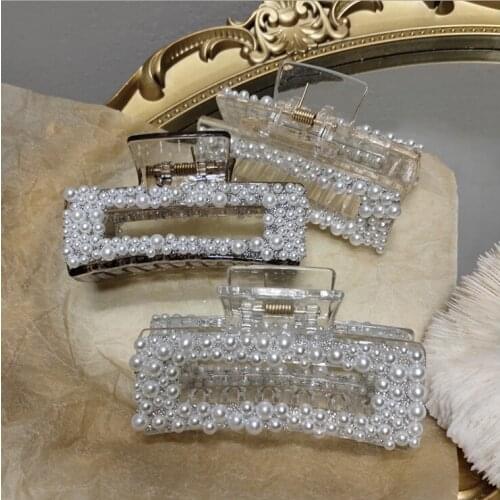 Women hairpins Pearl catch clip temperament sweet hair catch