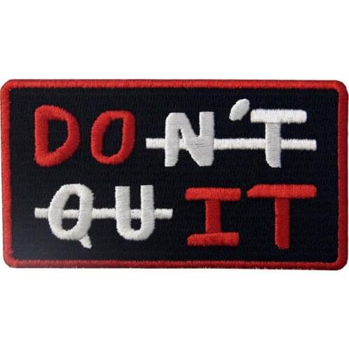 Embird Embroidered Patches for Jeans Do It / Don't Quit Ceo-Friendly Handmade 3D Badge