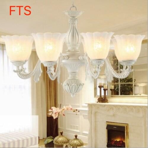 European resin chandelier living room light simple wrought iron chandelier creative bedroom light dining room lamps