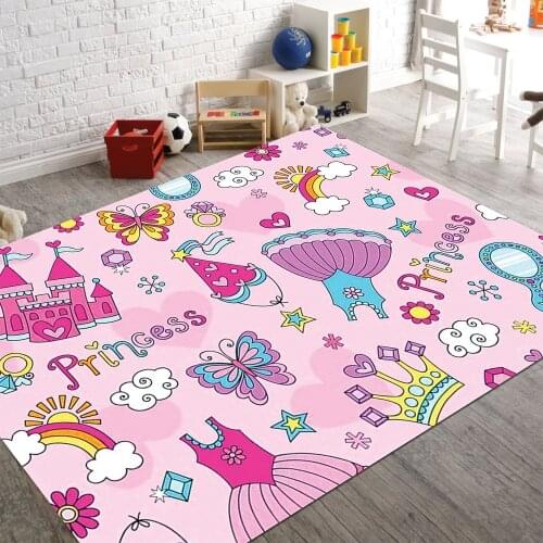 Princess Patterned Carpet ,Non Slip Floor Carpet,Teens Carpet,Kids Carpet,Turkish Rug