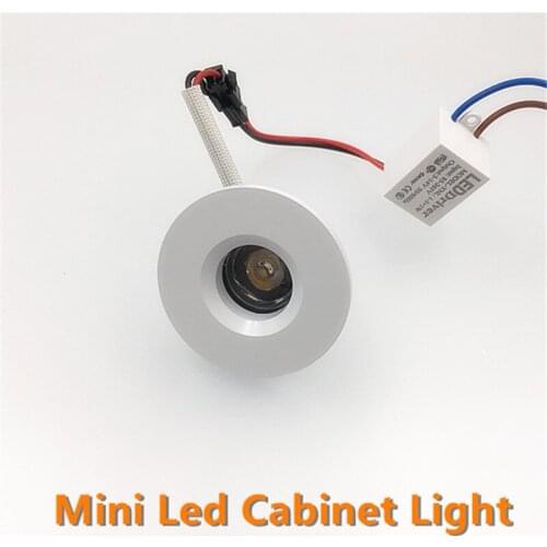 20PCS Mini Led Downlight 1W Non-Dimmable Cabinet Lamps Ceiling Spot Light With LED Driver White Warm White AC85-265V Recessed