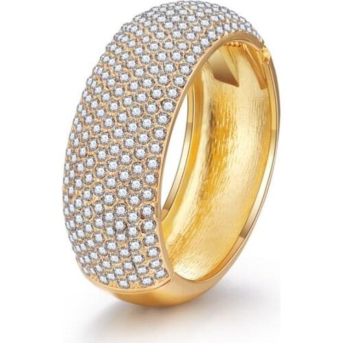 ORNAPEADIA Fashion Fashion Bracelet for Women New Heavy Metal Feel Bracelet Ladies Personality Diamond Drum-shaped Gold-plated