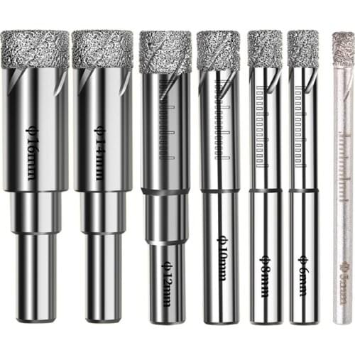 Hollow Core Drill Bit Set for Ceramic, Glass, Porcelain Tile Diamond Drilling Tools Drilling Machines for Making Holes X7XD