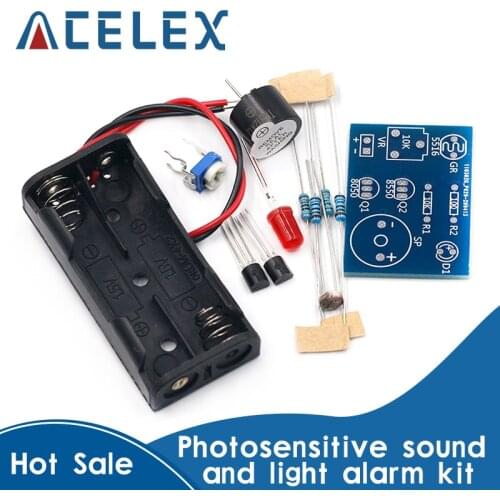 Photosensitive light-controlled sound and light alarm kit manual electrician welding exercises electronic DIY production parts