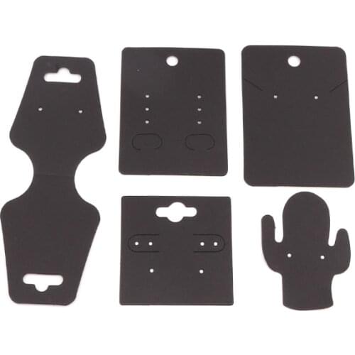 Wholesale 100Ps/Lot Black Paper Earrings Card Cute Jewelry Holder Necklace Cards Nice Jewelry Ear Studs Display Packaging Cards
