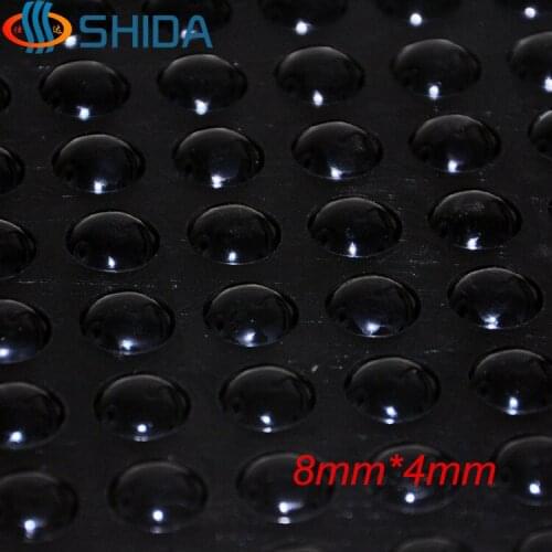 Wholesale 2000Pcs 8*4mm Self Adhesive Anti Slip Clear and Black Soft Rounded Silicone Rubber Feet Pads,Silica Gel Shock Absorber