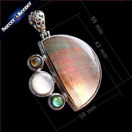 Collares New Natural Paua Abalone Shell Necklace Pendants Jewelry New Fashion Bijoux Women Leather Chain Necklaces SKA28