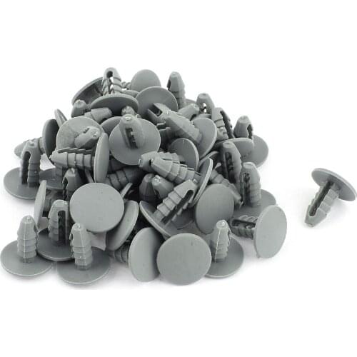 X Autohaux Plastic Automobile Car Parts Expanding Screw Rivets Gray 50 Pcs