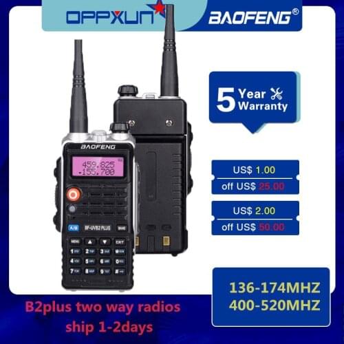 Baofeng UV-B2 PLUS Portable Walkie Talkie 4800mAh UHF VHF Amateur Ham CB Radio Portable Radio