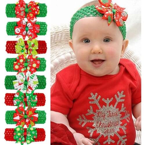 Christmas baby swallowtail bow hairband dress up headdress wide hairband