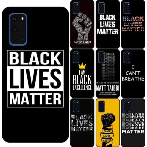 BLACK LIVES MATTER Soft TPU Case For Samsung Galaxy S20 Plus S20 Ultra S8 S9 S10 Plus S10E J4 J6 Plus Silicone Cover