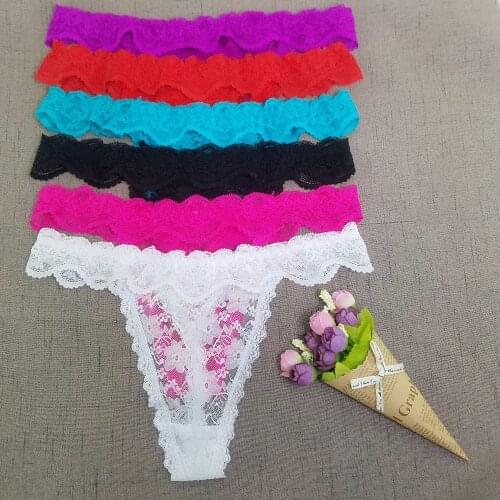 L XL colorful adjusted Sexy cozy Lace Briefs g thongs Underwear Lingerie for g-string women 1pcs ah21