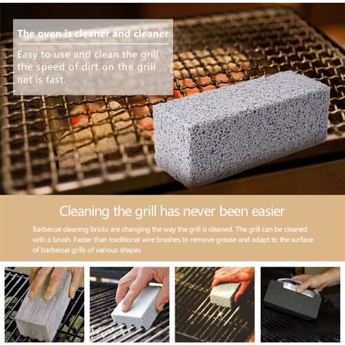 Cleaning Brick Barbecue Brick Clean Barbecue Outdoor Rectangle Pumice Cleaning Tools Kitchen Multifunctional 2pcs