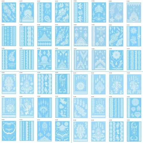 Waterproof Henna White Lace Tatto Temporary Wedding Party Body DIY Tattoo Sticker Decal Necklace