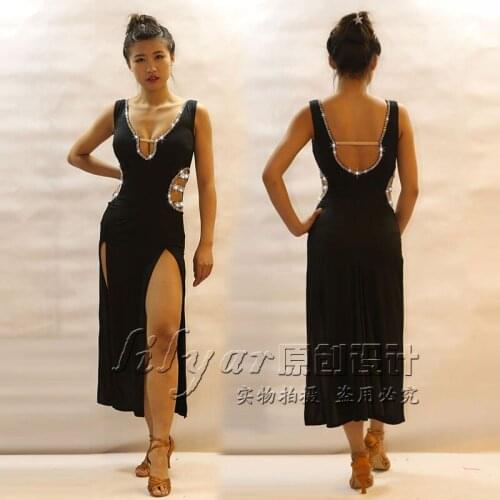 New Latin Dance Dress Competition Dress Costumes Skirt Performing Dress Adult Customize Children Red Matador Skirt Split Skirtes